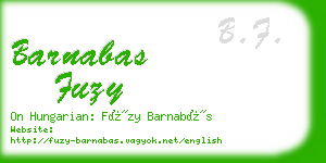 barnabas fuzy business card