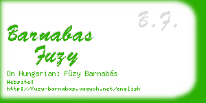 barnabas fuzy business card